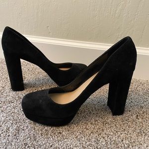 BCBGeneration Suede Black Pumps